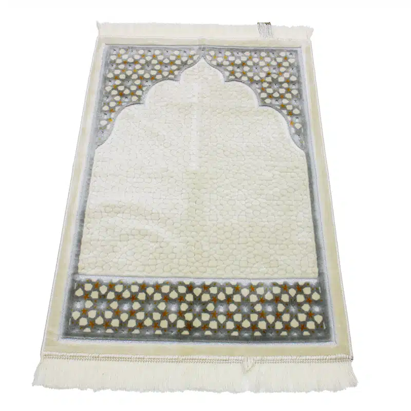 Sina Secc Grey And Gold Prayer Mat