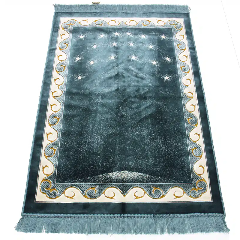 Sp.Sec.Ultra Duble Turquoise, Cream And Gold Prayer Mat
