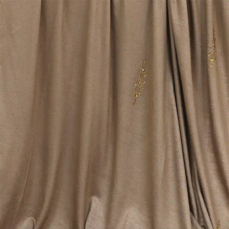 Elegant Jersey Embellishment Mocha Hijab