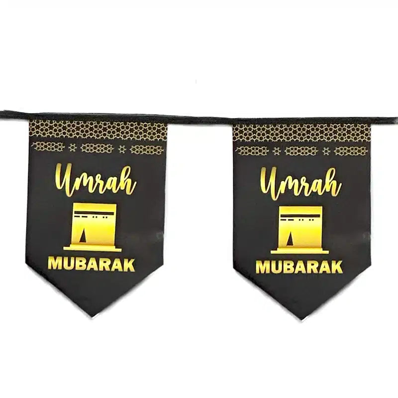 Black & Gold Umrah Mubarak Banner