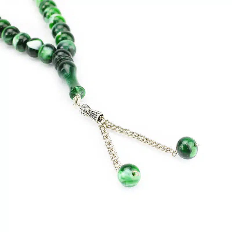 33 Bead Tasbih Marble Green