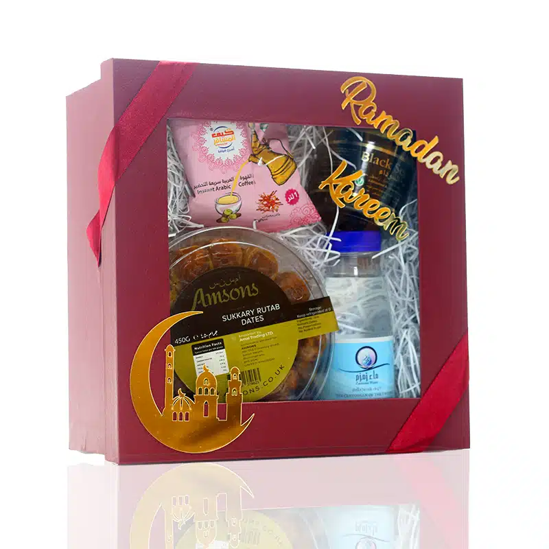 Red Ramadan Mubarak Gift Box