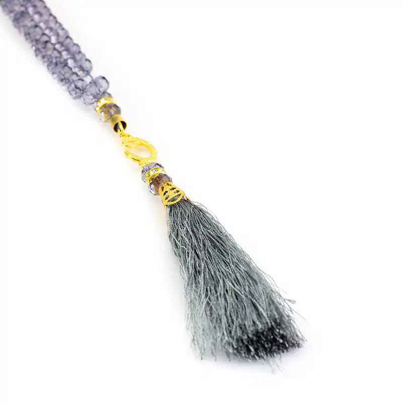 100 Bead Crystal Tasbih Grey