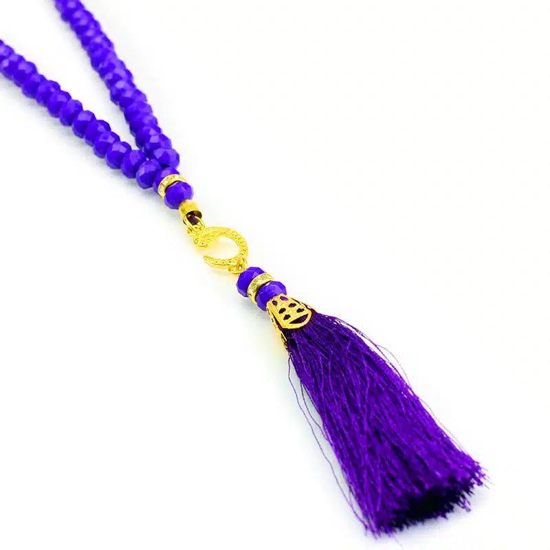 100 Bead Crystal Tasbih Navy Blue