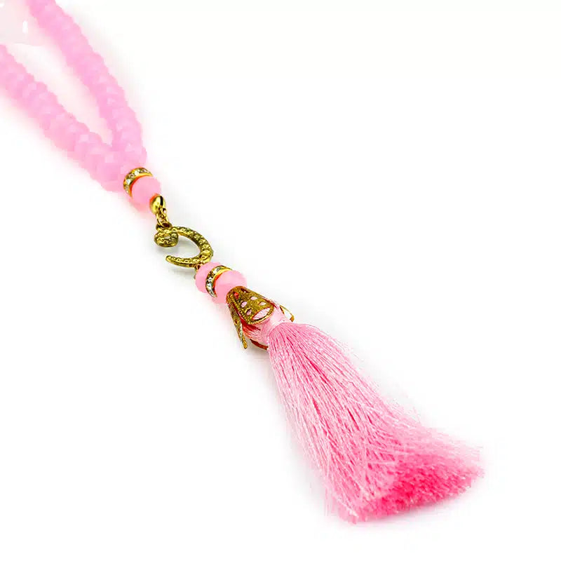 100 Bead Crystal Tasbih Pink