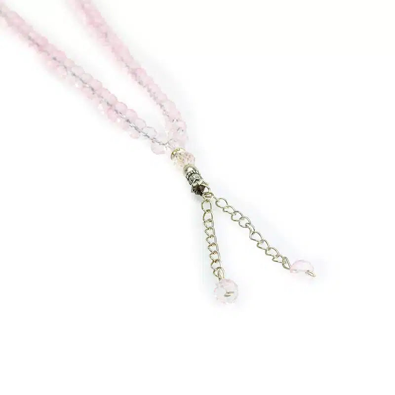 100 Bead Crystal Rose Pink