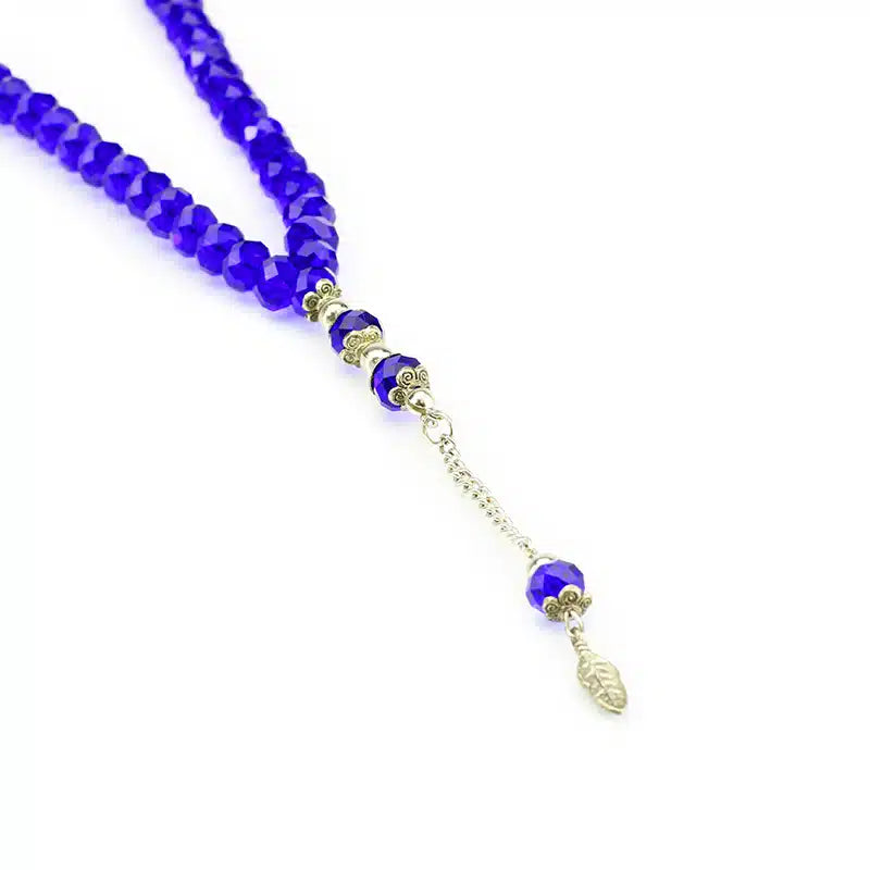 100 Bead Navy Blue Crystal Tasbih