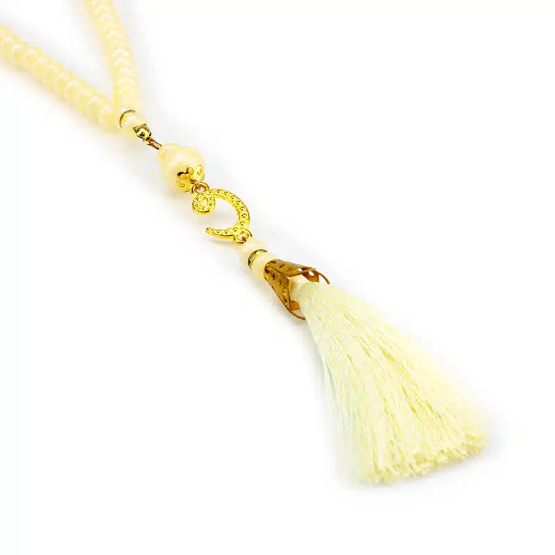 100 Bead Cream Cresent Tasbih