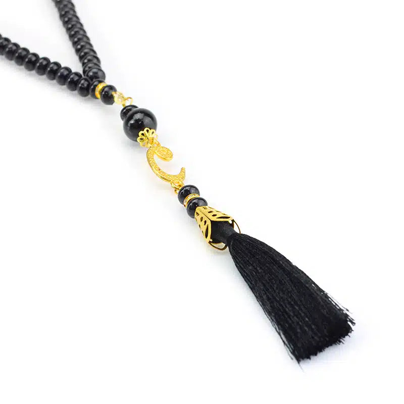 100 Bead Black Cresent Tasbih