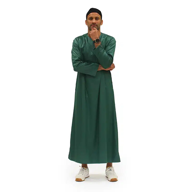 Omani Satin Green Thobe ASM-K13 23