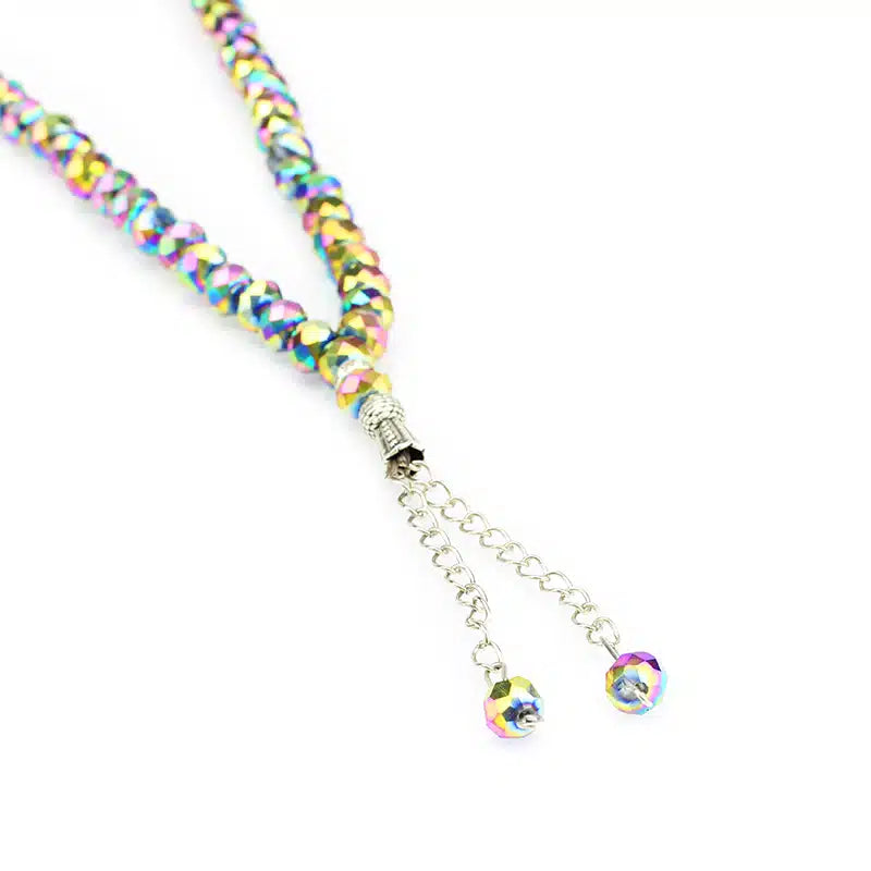 100 Bead Multi Coloured Crystal Tasbih