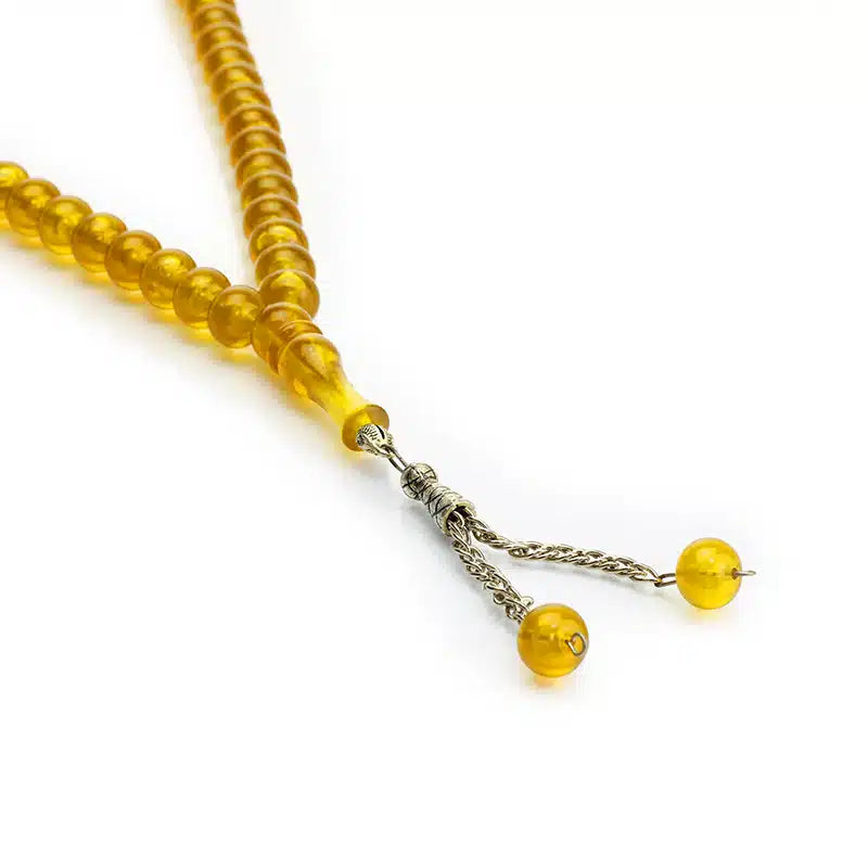 100 Bead Transparent Gold Tasbih