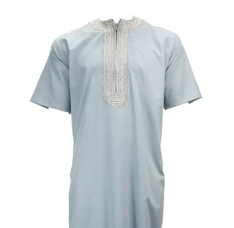 Morrocan Half Sleeve Blue Thobe 1512-12
