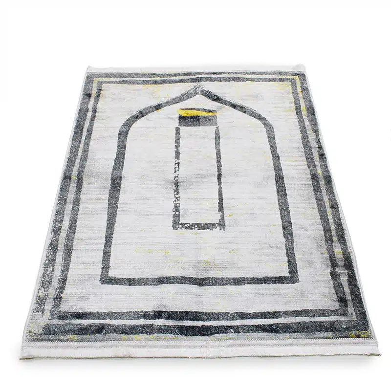 Thick Cotton Bordered Kaaba Prayer Mat HDJ4988-00