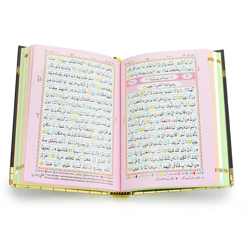 The Holy Quran Colour Coded Tajweed Rules Ref.123 CC