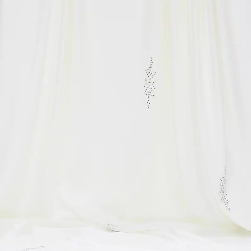 Elegant Jersey Embellishment White Hijab