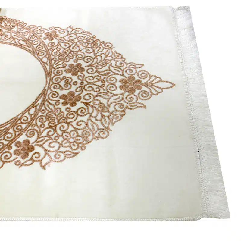 Adel Seccade White And Brown Prayer Mat