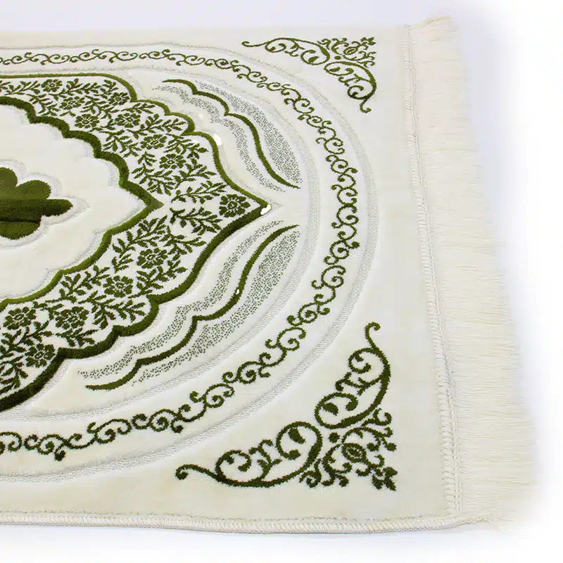 Didem Secc White And Green Prayer Mat