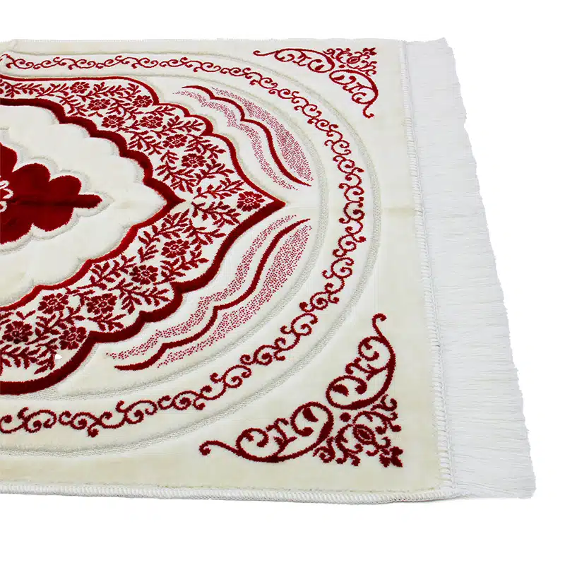 Red And Cream Sp Sec Ultra Muslim Prayer Mat