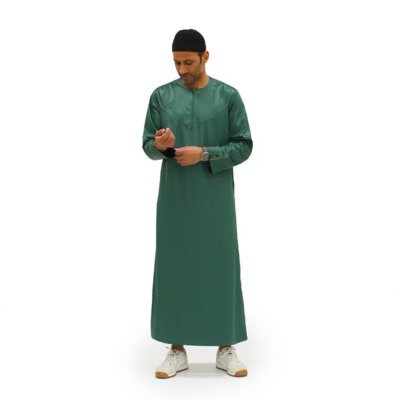 Omani Satin Green Thobe ASM-K13 23