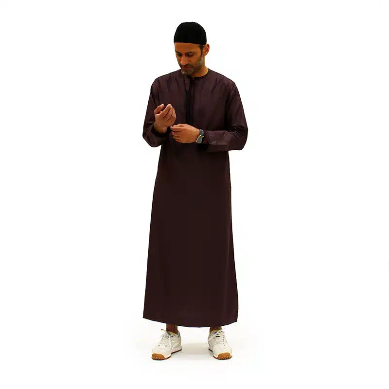 Omani Tasseled Maroon Thobe ASM-K37 7