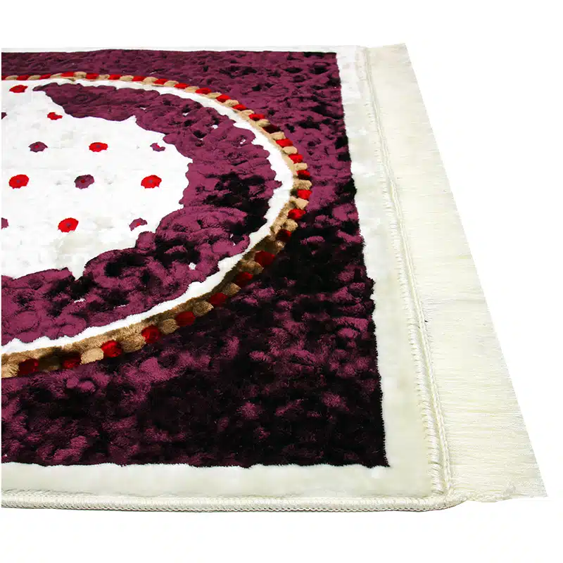 Megane Seccade Maroon & White Pattern Prayer Mat