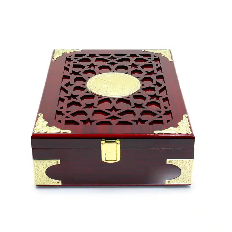 Burgundy Wood Quran Box AM10039