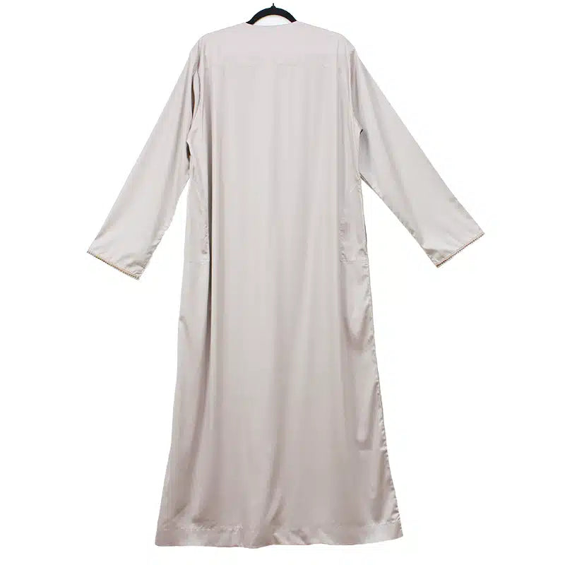 Omani Satin Tasseled Champagne Thobe ASM-K41-4