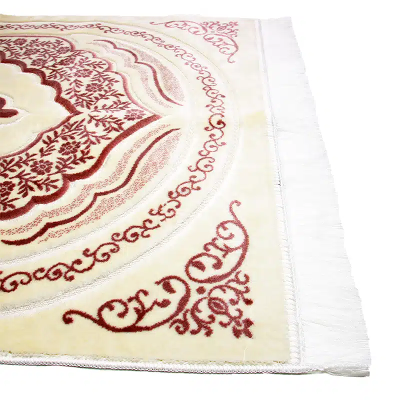 Didem Secc White And Pink Pattern Prayer Mat