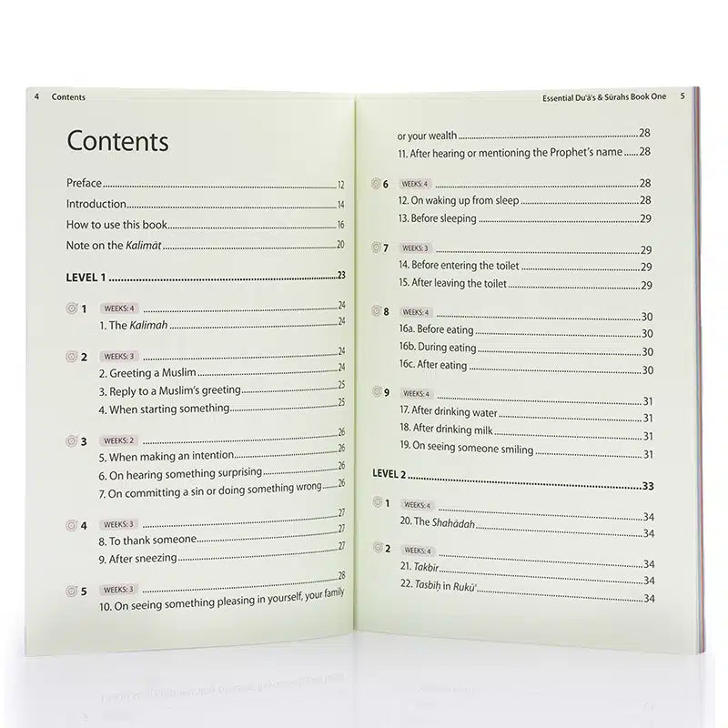 Essential Duas & Surahs Book 1 Madinah Script