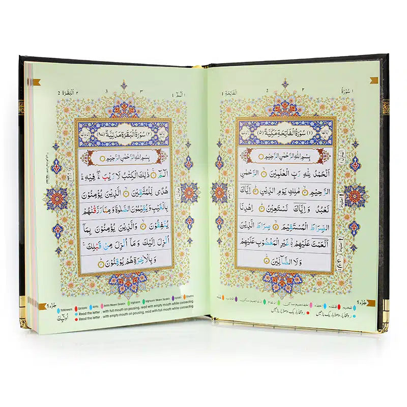 The Holy Quran Colour Coded Tajweed Rules Ref.123 CC