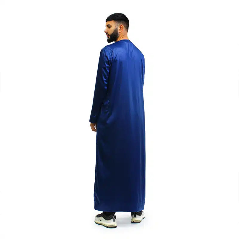 Omani Satin Tassel Navy Thobe