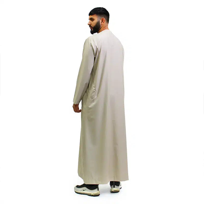 Omani Tassel Pastel Grey Thobe