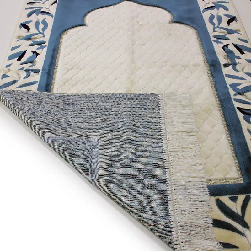 Megane Seccade White And Blue Prayer Mat