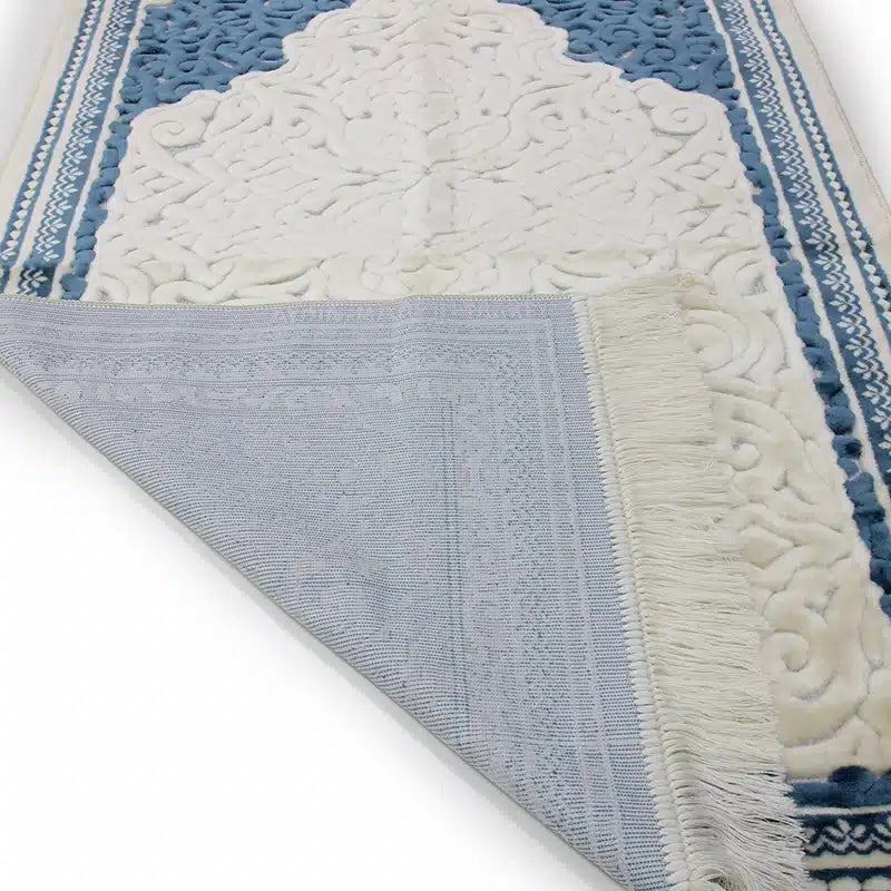 Sina Secc White And Blue Prayer Mat
