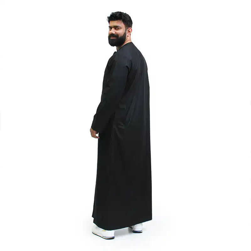 Omani Tassel Black Thobe