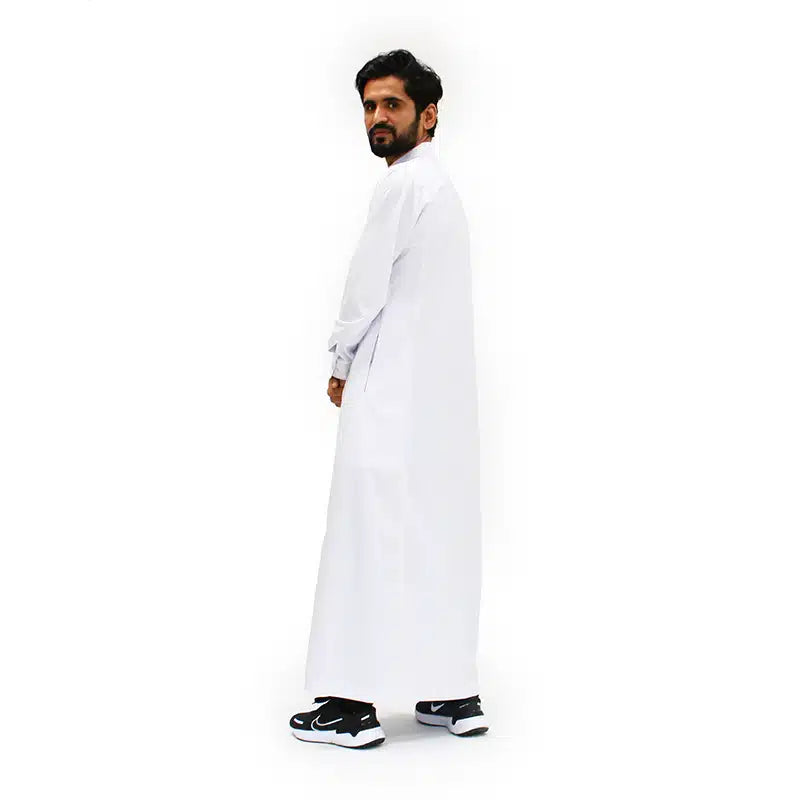 Men's Collared White Thobe 477