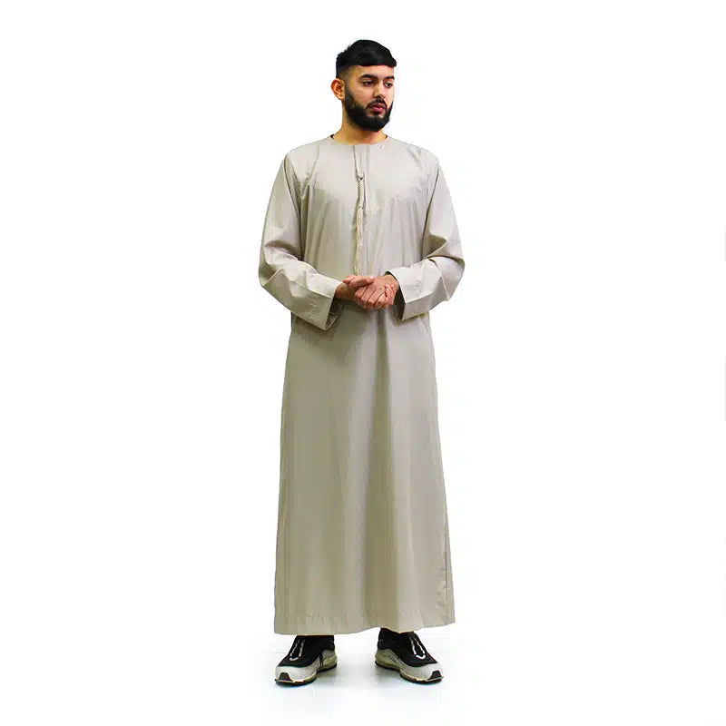 Omani Tassel Pastel Grey Thobe