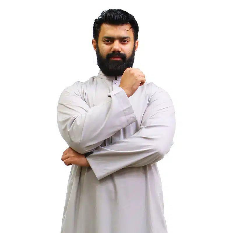 Detail Collar Grey Thobe 962-3