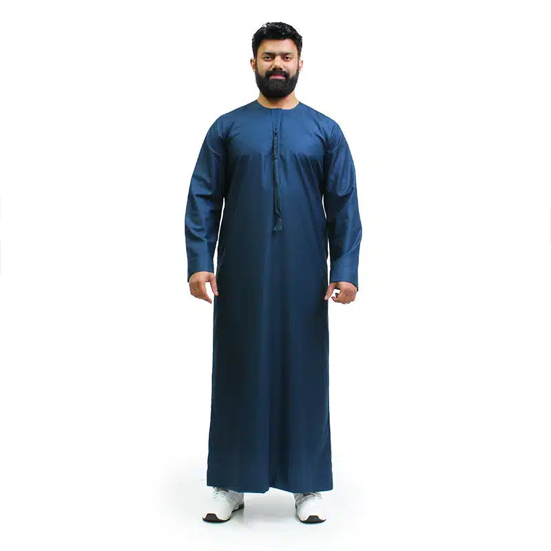 Omani Tassel Navy Thobe