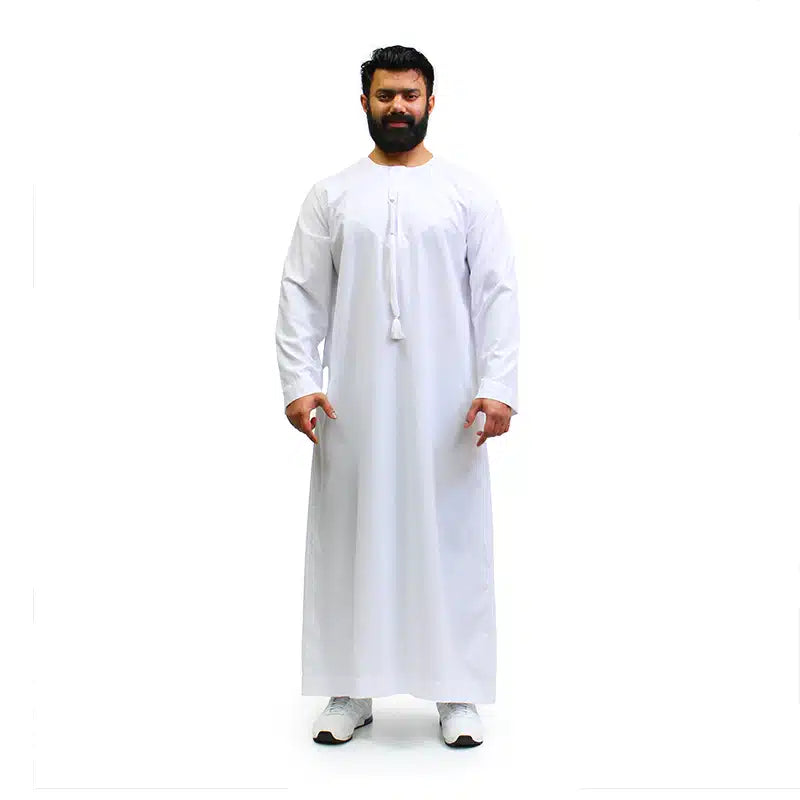 Omani Tasseled White Thobe