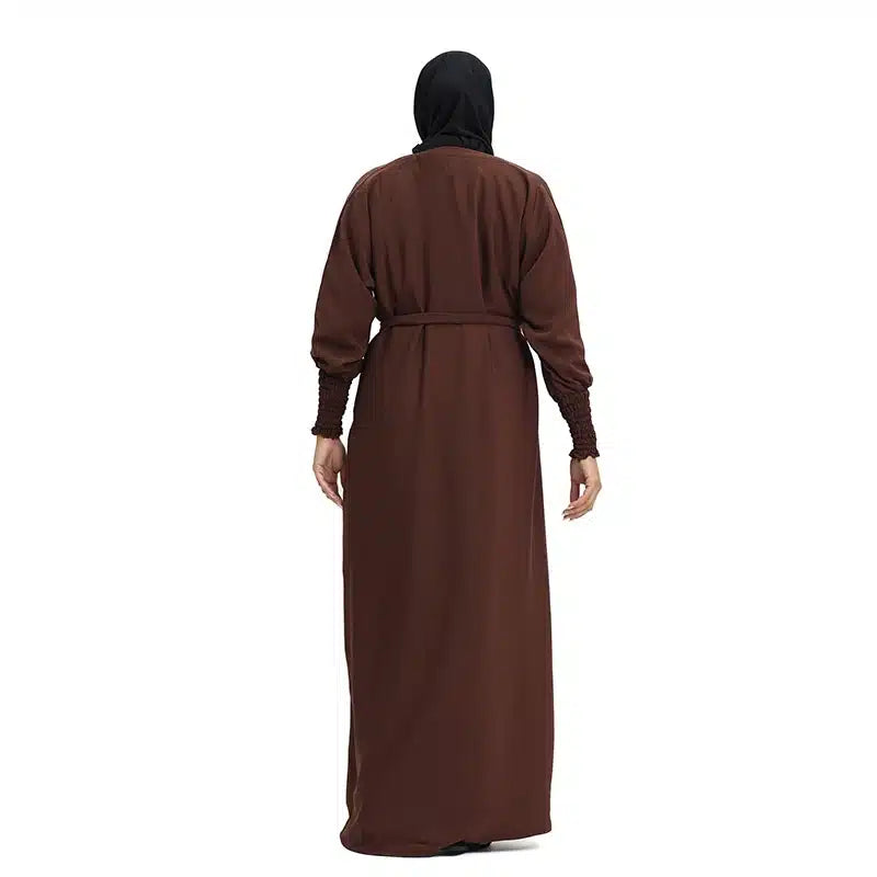 Elasticated Sleeve Chocolate Kimono