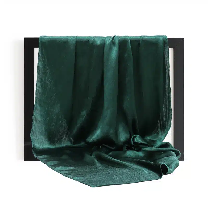 Silk Textured Emerald Green Hijab