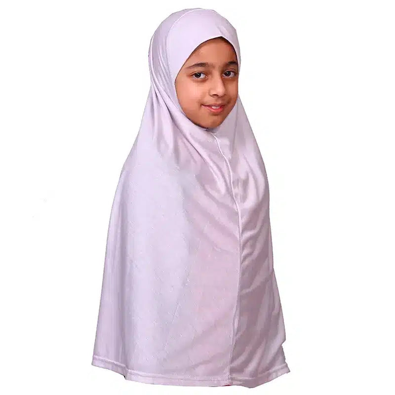 Silver Girls Hijab - XL Size