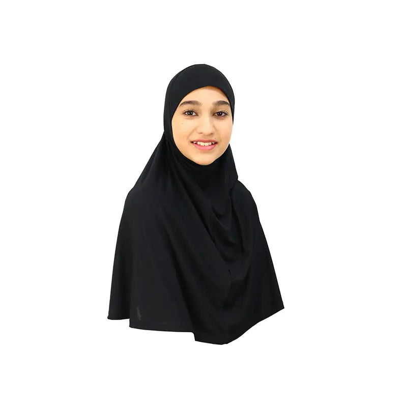 Black Girls Hijab - Large Size