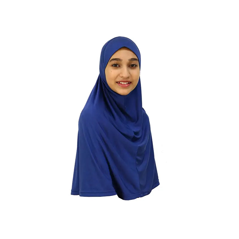 Blue Girls Hijab - Large Size