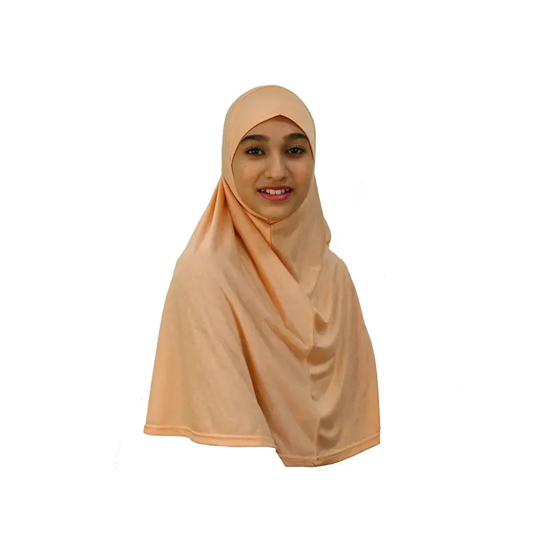 Peach Girls Hijab - Large Size