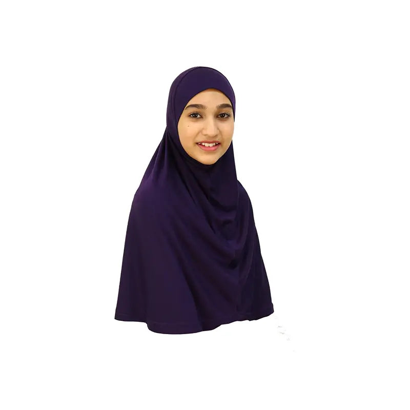 Bright Plum Girls Hijab - Large Size
