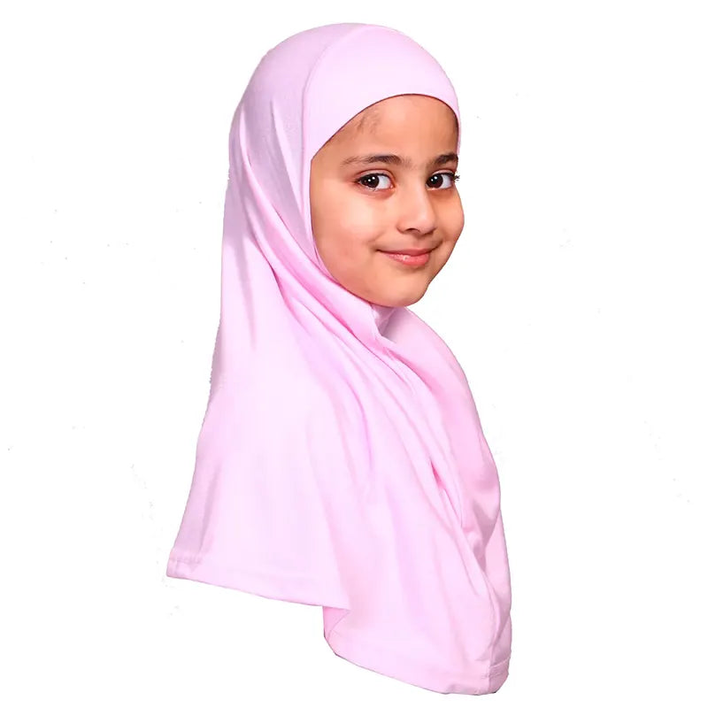 Baby Pink Girls Hijab - Small Size