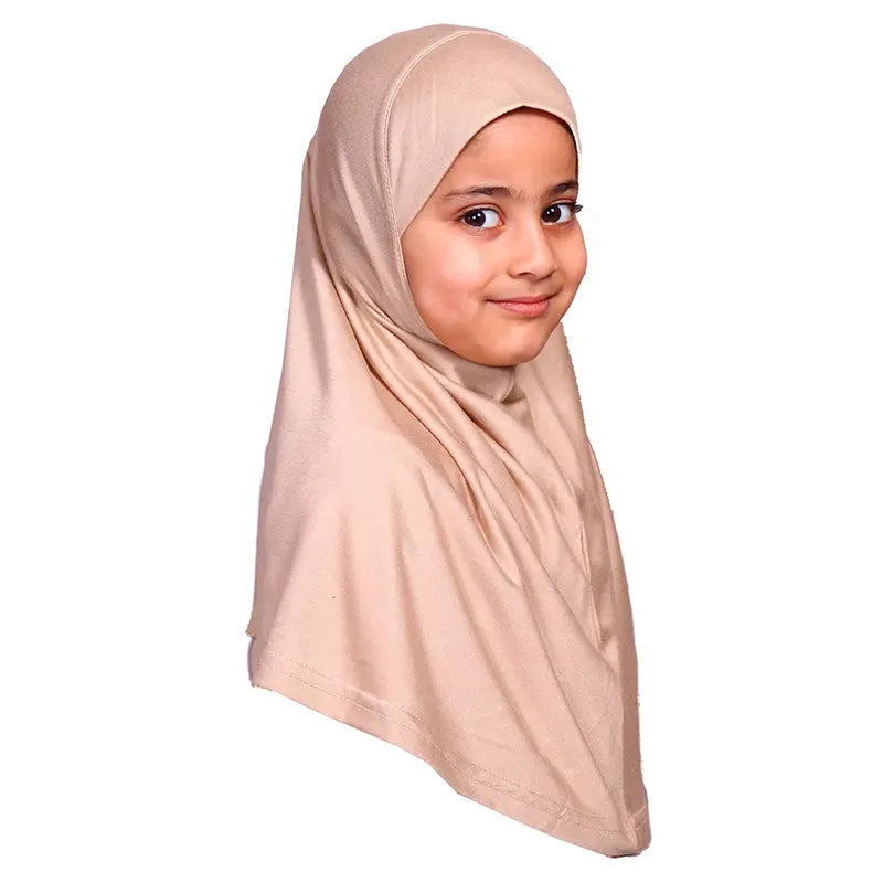 Beige Girls Hijab - Small Size